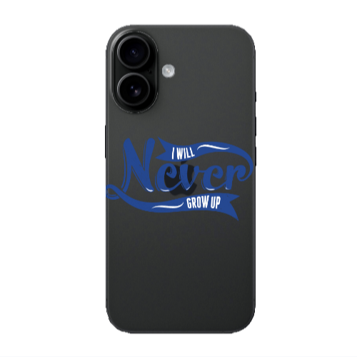 Apple Iphone 16 I Will Never Grow Up Transparent Silicone TPU Θήκη