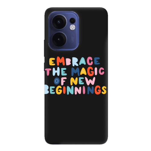 Oppo Reno13 FS Embrace Black Colored Silicone TPU Θήκη