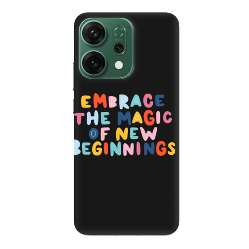 Oppo RENO 14 Embrace Black Colored Silicone TPU Θήκη