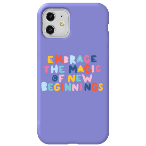 Apple iPhone 11  Embrace Purple Colored Silicone TPU Θήκη
