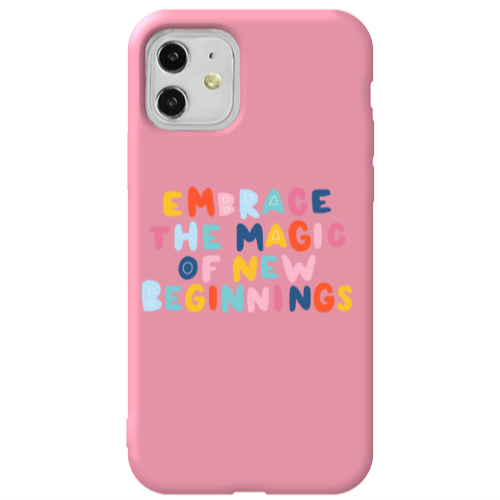 Apple iPhone 11  Embrace Pink Colored Silicone TPU Θήκη