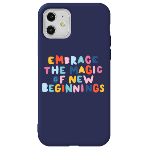 Apple iPhone 11  Embrace Dark blue Colored Silicone TPU Θήκη