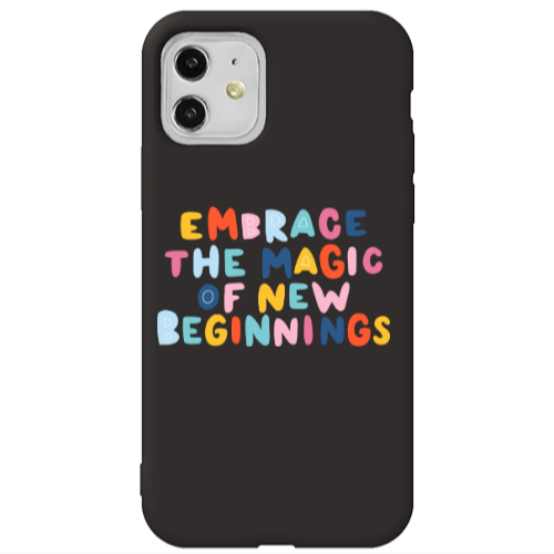 Apple iPhone 11  Embrace Black Colored Silicone TPU Θήκη