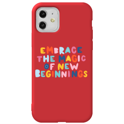 Apple iPhone 11  Embrace Red Colored Silicone TPU Θήκη