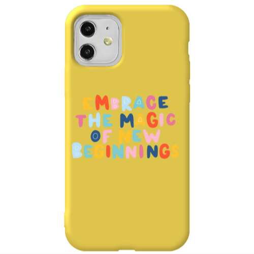 Apple iPhone 11  Embrace Yellow Colored Silicone TPU Θήκη
