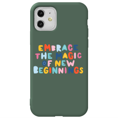 Apple iPhone 11  Embrace Dark Green Colored Silicone TPU Θήκη