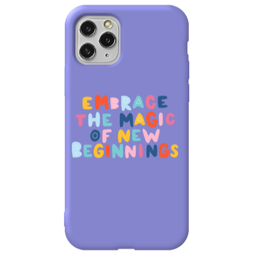 Apple iPhone 11 Pro Embrace Purple Colored Silicone TPU Θήκη