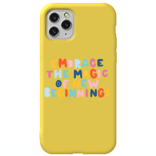 Apple iPhone 11 Pro Embrace Yellow Colored Silicone TPU Θήκη