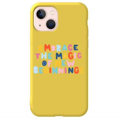 Apple iPhone 13 Embrace Yellow Colored Silicone TPU Θήκη