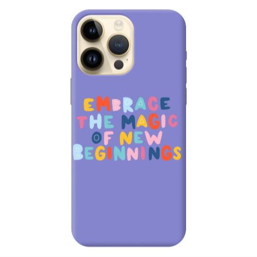 Apple iPhone 13 Pro Max Embrace Purple Colored Silicone TPU Θήκη