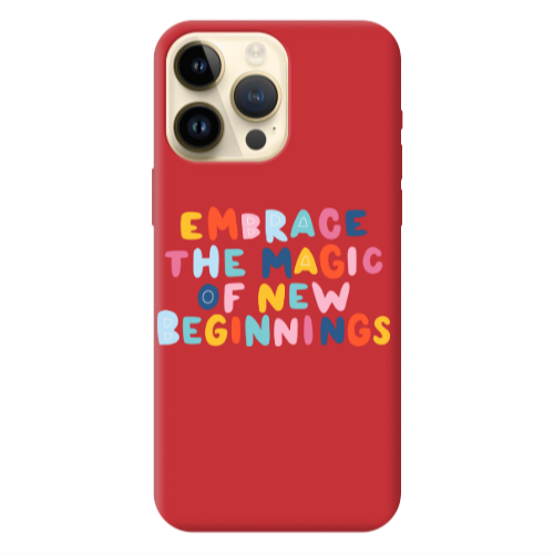 Apple iPhone 13 Pro Max Embrace Red Colored Silicone TPU Θήκη