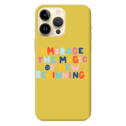 Apple iPhone 13 Pro Max Embrace Yellow Colored Silicone TPU Θήκη