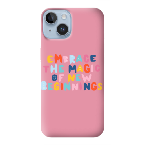 Apple iPhone 14  Embrace Pink Colored Silicone TPU Θήκη