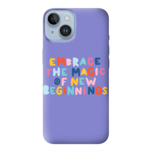Apple iPhone 14 Plus Embrace Purple Colored Silicone TPU Θήκη
