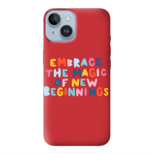 Apple iPhone 14 Plus Embrace Red Colored Silicone TPU Θήκη