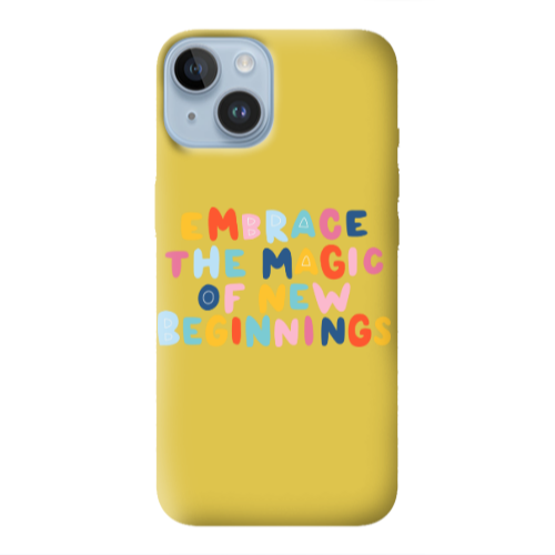 Apple iPhone 14 Plus Embrace Yellow Colored Silicone TPU Θήκη