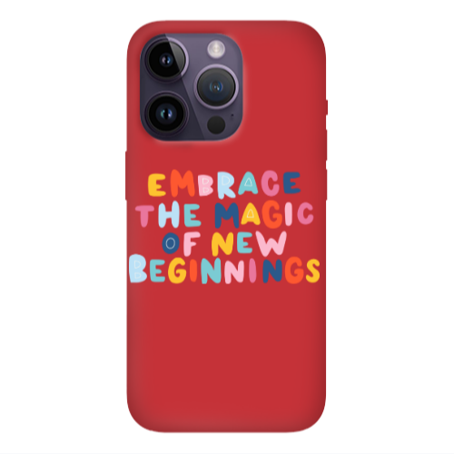 Apple iPhone 14 Pro Max Embrace Red Colored Silicone TPU Θήκη