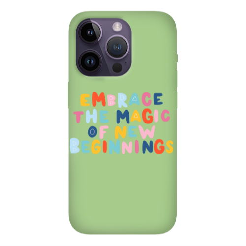 Apple iPhone 14 Pro Max Embrace Light Green Colored Silicone TPU Θήκη