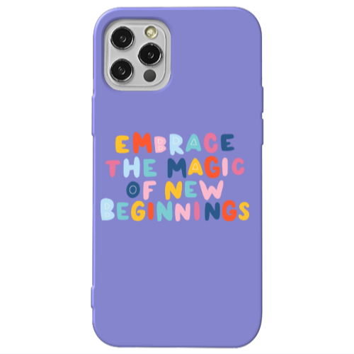 Apple iPhone 13 Pro Embrace Purple Colored Silicone TPU Θήκη