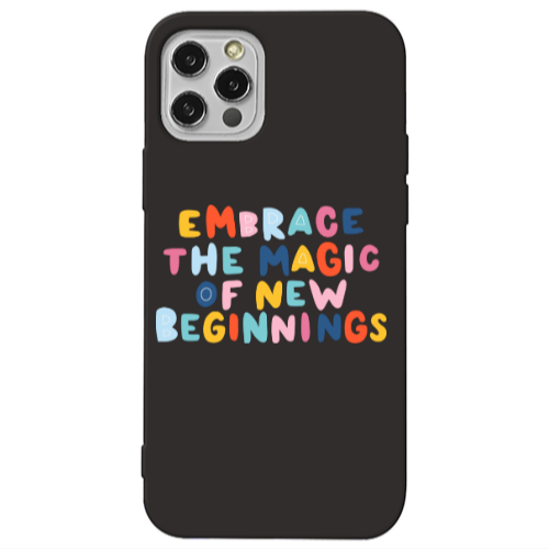 Apple iPhone 13 Pro Embrace Black Colored Silicone TPU Θήκη