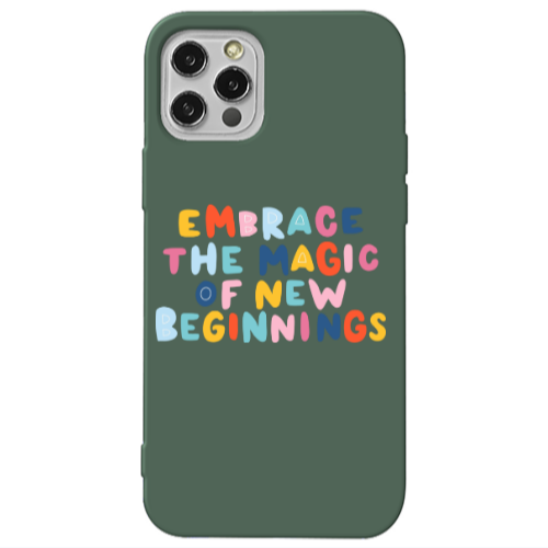Apple iPhone 13 Pro Embrace Dark Green Colored Silicone TPU Θήκη