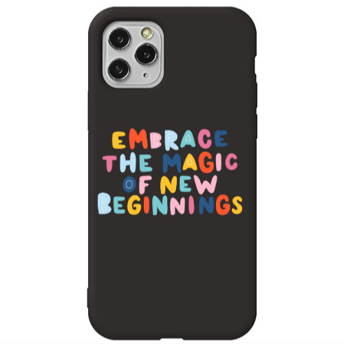 Apple iPhone 11 Pro Max Embrace Black Colored Silicone TPU Θήκη