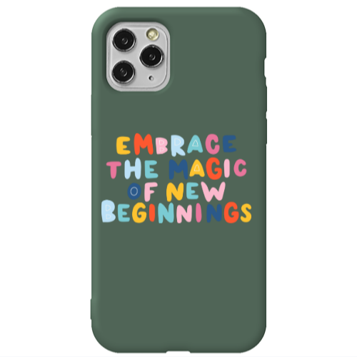 Apple iPhone 11 Pro Max Embrace Dark Green Colored Silicone TPU Θήκη