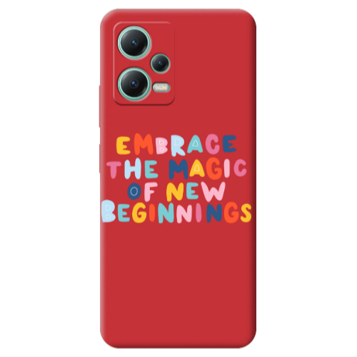 Xiaomi Redmi Note 12 Pro 5G Embrace Red Colored Silicone TPU Θήκη
