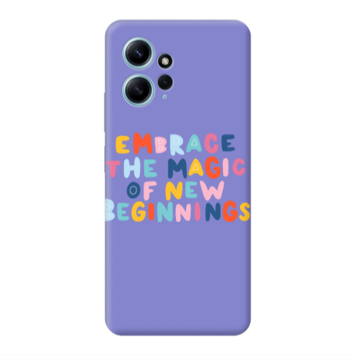 Xiaomi Redmi Note 12 4G Embrace Purple Colored Silicone TPU Θήκη