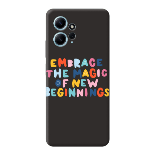 Xiaomi Redmi Note 12 4G Embrace Black Colored Silicone TPU Θήκη