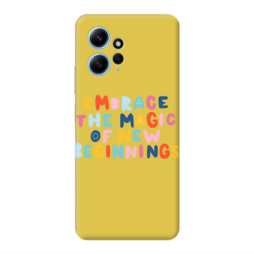 Xiaomi Redmi Note 12 4G Embrace Yellow Colored Silicone TPU Θήκη