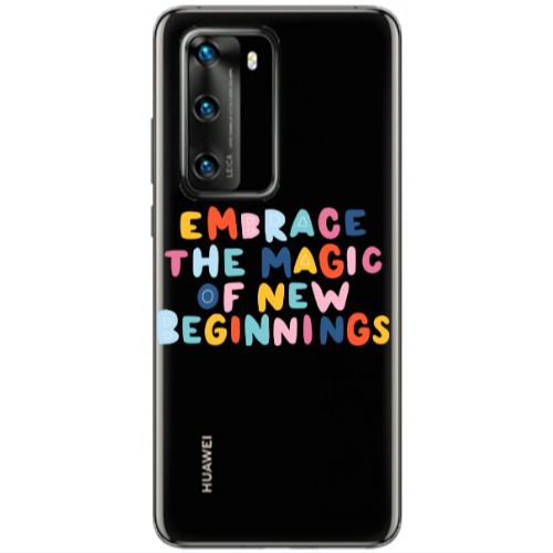 Huawei P40 Embrace Transparent Silicone TPU Θήκη