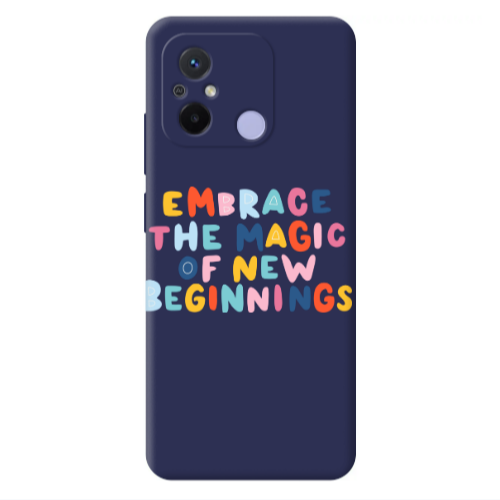 Xiaomi Redmi 12C Embrace Dark blue Colored Silicone TPU Θήκη