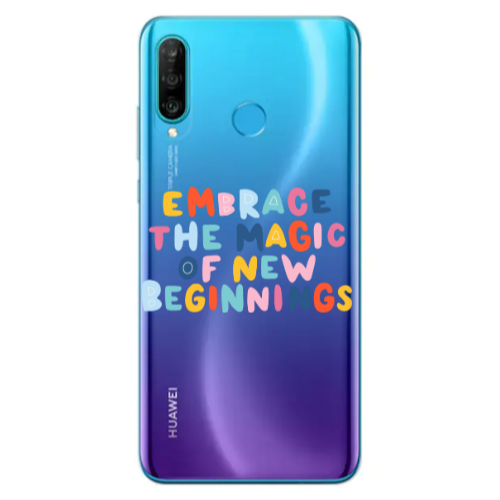 Huawei P30 Lite Embrace Transparent Silicone TPU Θήκη