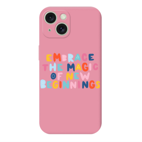 Apple iPhone 15 Plus Embrace Pink Colored Silicone TPU Θήκη