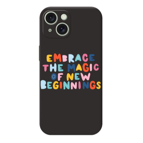 Apple iPhone 15 Plus Embrace Black Colored Silicone TPU Θήκη