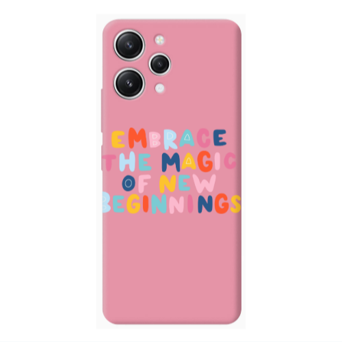 Xiaomi Redmi 12 Embrace Pink Colored Silicone TPU Θήκη