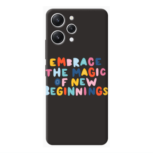 Xiaomi Redmi 12 Embrace Black Colored Silicone TPU Θήκη