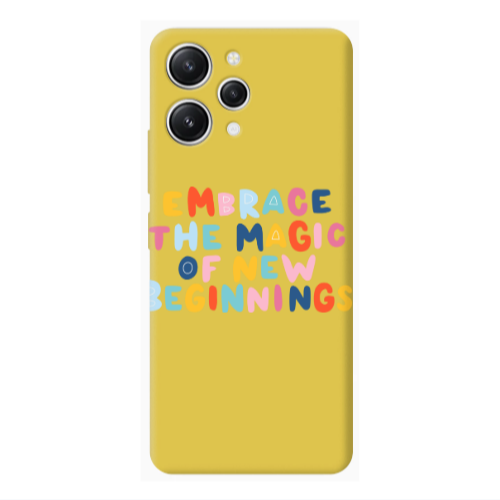 Xiaomi Redmi 12 Embrace Yellow Colored Silicone TPU Θήκη