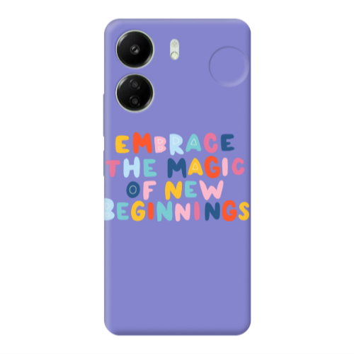 Xiaomi Redmi 13C Embrace Purple Colored Silicone TPU Θήκη