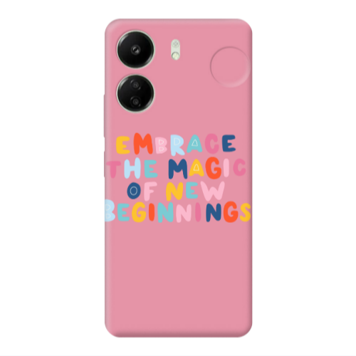 Xiaomi Redmi 13C Embrace Pink Colored Silicone TPU Θήκη