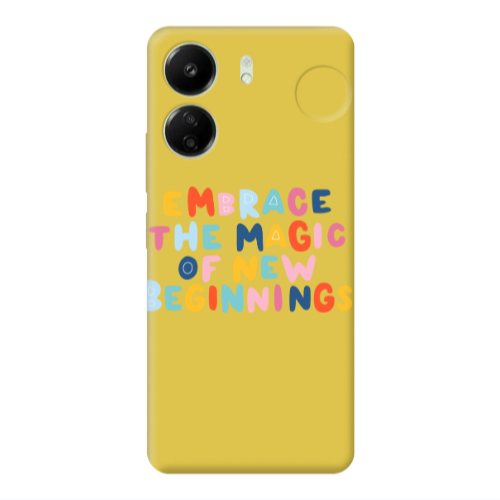 Xiaomi Redmi 13C Embrace Yellow Colored Silicone TPU Θήκη