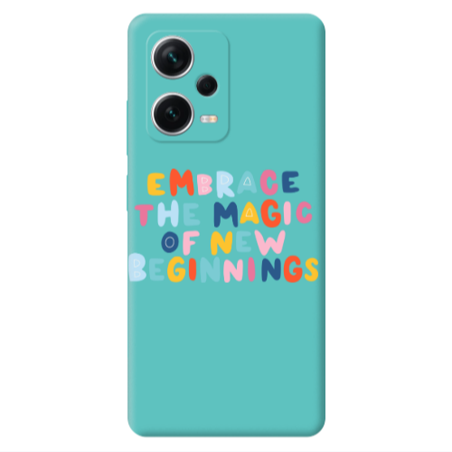 Xiaomi Poco X5 Embrace Turquoise Colored Silicone TPU Θήκη