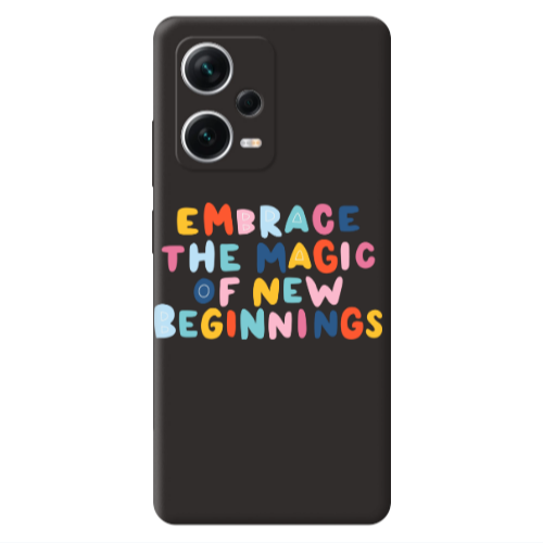 Xiaomi Poco X5 Embrace Black Colored Silicone TPU Θήκη