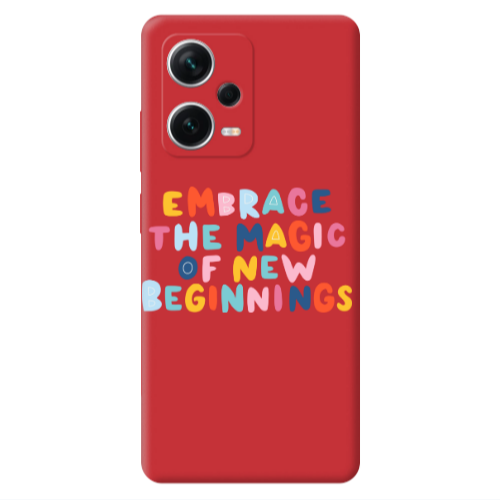 Xiaomi Poco X5 Embrace Red Colored Silicone TPU Θήκη