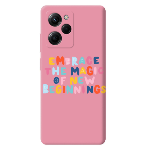 Xiaomi Poco X5 Pro Embrace Pink Colored Silicone TPU Θήκη