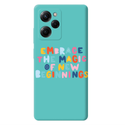 Xiaomi Poco X5 Pro Embrace Turquoise Colored Silicone TPU Θήκη
