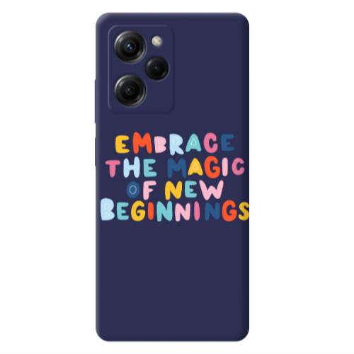 Xiaomi Poco X5 Pro Embrace Dark blue Colored Silicone TPU Θήκη