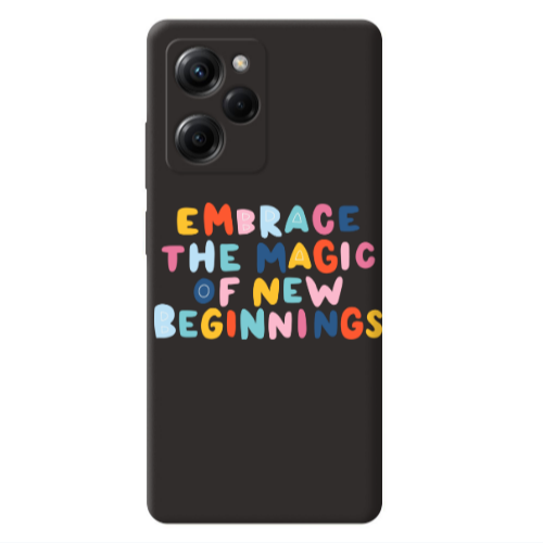 Xiaomi Poco X5 Pro Embrace Black Colored Silicone TPU Θήκη