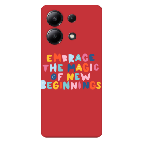 Xiaomi Redmi Note 13 4G Embrace Red Colored Silicone TPU Θήκη